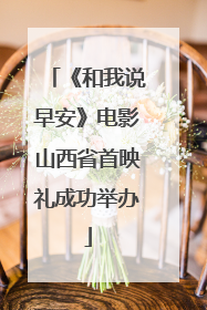 《和我说早安》电影山西省首映礼成功举办