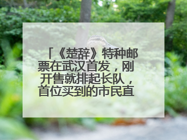 《楚辞》特种邮票在武汉首发，刚开售就排起长队，首位买到的市民直呼激动