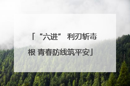 “六进” 利刃斩毒根 青春防线筑平安