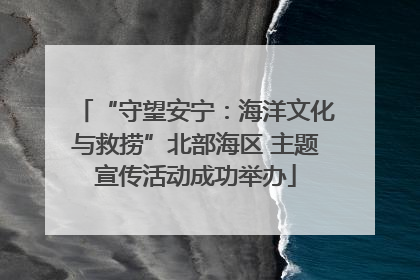 “守望安宁：海洋文化与救捞”北部海区 主题宣传活动成功举办