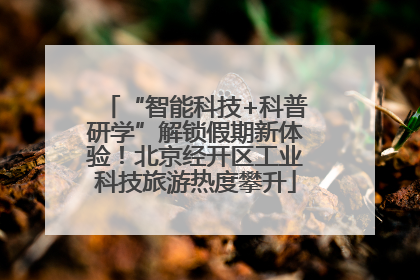 “智能科技+科普研学”解锁假期新体验！北京经开区工业科技旅游热度攀升
