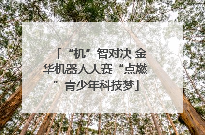 “机”智对决 金华机器人大赛“点燃”青少年科技梦