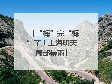 “梅”完“梅”了！上海明天局部暴雨