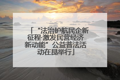 “法治护航民企新征程·激发民营经济新动能”公益普法活动在昆举行