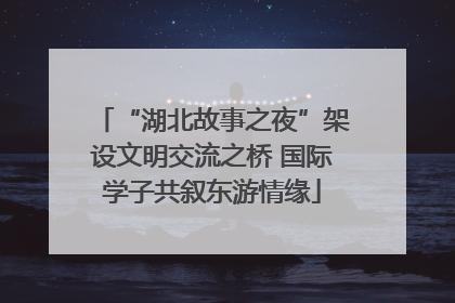 “湖北故事之夜”架设文明交流之桥 国际学子共叙东游情缘