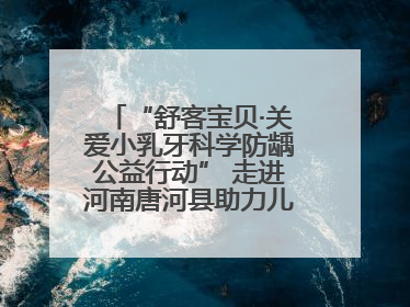 “舒客宝贝·关爱小乳牙科学防龋公益行动” 走进河南唐河县助力儿童口腔健康