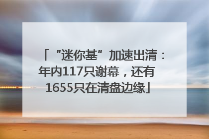 “迷你基”加速出清：年内117只谢幕，还有1655只在清盘边缘
