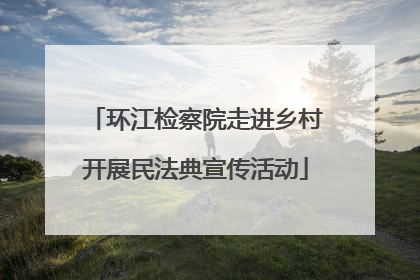 环江检察院走进乡村开展民法典宣传活动