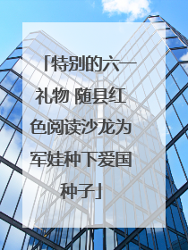 特别的六一礼物 随县红色阅读沙龙为军娃种下爱国种子