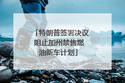 特朗普签署决议 阻止加州禁售燃油新车计划