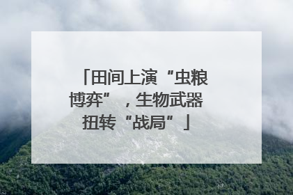 田间上演“虫粮博弈”，生物武器扭转“战局”