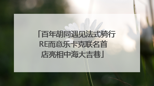 百年胡同遇见法式骑行 RE而意乐卡克联名首店亮相中海大吉巷