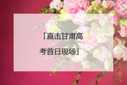 直击甘肃高考首日现场