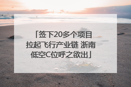 签下20多个项目 拉起飞行产业链 浙南低空C位呼之欲出