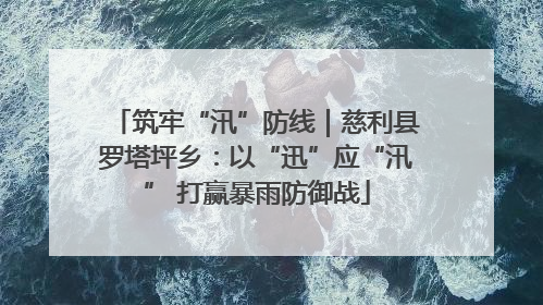 筑牢“汛”防线｜慈利县罗塔坪乡：以“迅”应“汛” 打赢暴雨防御战