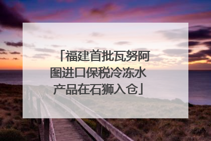 福建首批瓦努阿图进口保税冷冻水产品在石狮入仓