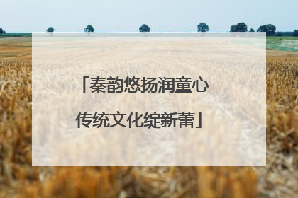 秦韵悠扬润童心 传统文化绽新蕾