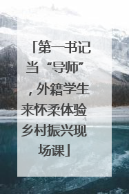 第一书记当“导师”,外籍学生来怀柔体验乡村振兴现场课
