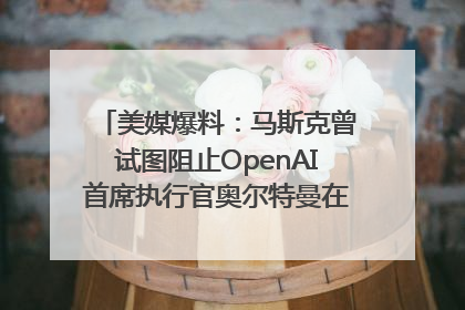 美媒爆料：马斯克曾试图阻止OpenAI首席执行官奥尔特曼在中东的AI交易