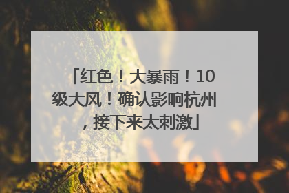 红色！大暴雨！10级大风！确认影响杭州，接下来太刺激
