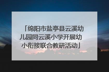 绵阳市盐亭县云溪幼儿园同云溪小学开展幼小衔接联合教研活动