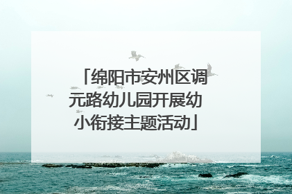 绵阳市安州区调元路幼儿园开展幼小衔接主题活动
