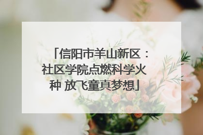 信阳市羊山新区：社区学院点燃科学火种 放飞童真梦想