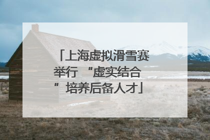 上海虚拟滑雪赛举行 “虚实结合”培养后备人才
