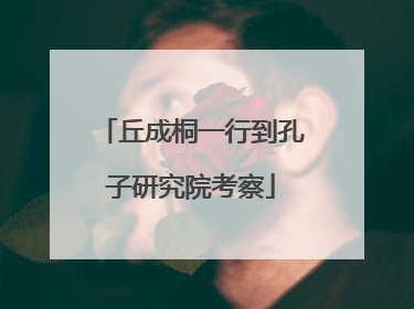 丘成桐一行到孔子研究院考察