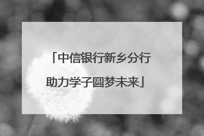 中信银行新乡分行助力学子圆梦未来
