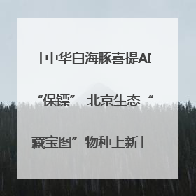 中华白海豚喜提AI“保镖” 北京生态“藏宝图”物种上新