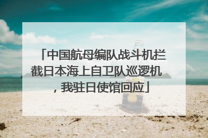 中国航母编队战斗机拦截日本海上自卫队巡逻机，我驻日使馆回应