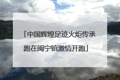 中国辉煌足迹火炬传承跑在闽宁镇激情开跑
