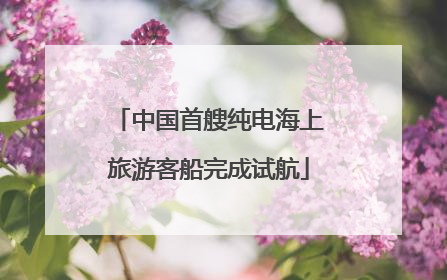 中国首艘纯电海上旅游客船完成试航
