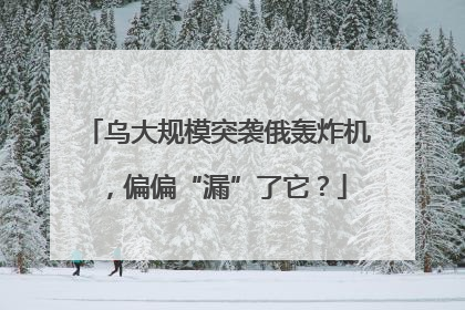 乌大规模突袭俄轰炸机，偏偏“漏”了它？