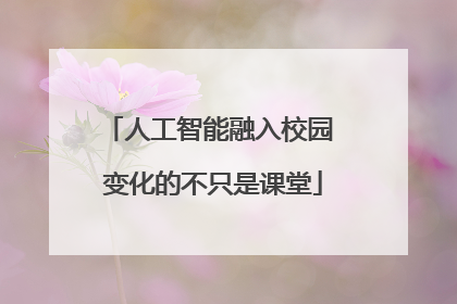 人工智能融入校园 变化的不只是课堂