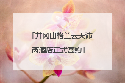 井冈山格兰云天沛芮酒店正式签约