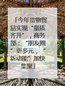 今年货物贸易实现“量质齐升”，商务部：“朋友圈”更多元，“新动能”加快集聚