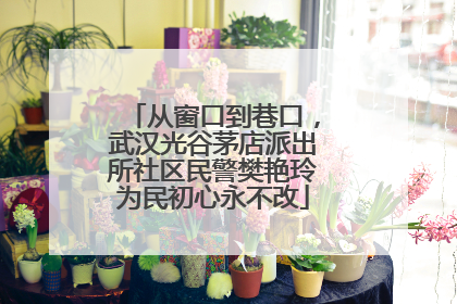 从窗口到巷口，武汉光谷茅店派出所社区民警樊艳玲为民初心永不改