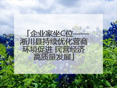 企业家坐C位——淅川县持续优化营商环境促进 民营经济高质量发展