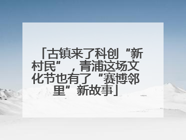 古镇来了科创“新村民”，青浦这场文化节也有了“赛博邻里”新故事
