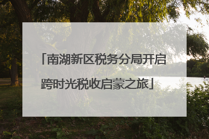 南湖新区税务分局开启跨时光税收启蒙之旅