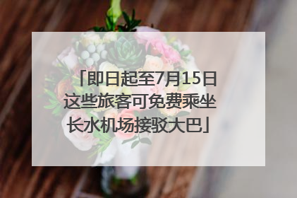 即日起至7月15日 这些旅客可免费乘坐长水机场接驳大巴