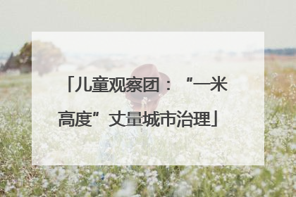 儿童观察团：“一米高度”丈量城市治理