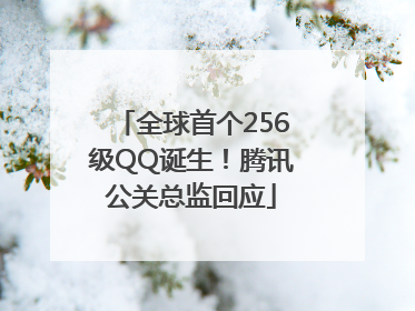 全球首个256级QQ诞生！腾讯公关总监回应