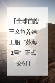 全球首艘三文鱼养殖工船“苏海1号”正式交付