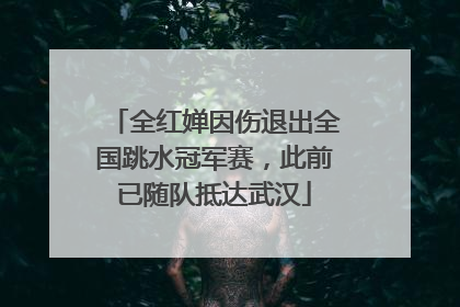 全红婵因伤退出全国跳水冠军赛，此前已随队抵达武汉