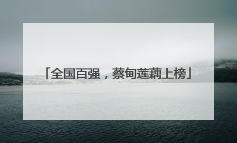 全国百强，蔡甸莲藕上榜