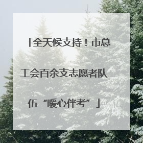 全天候支持！市总工会百余支志愿者队伍“暖心伴考”