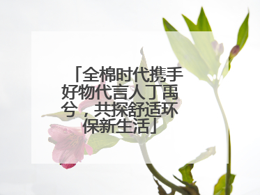 全棉时代携手好物代言人丁禹兮，共探舒适环保新生活